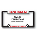 Polypropylene Plastic Auto License Frame 1" Panel - 3M Reflective Decals